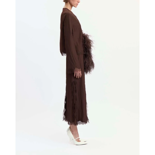 Elevate your elegance in this 16Arlington Skirts from the luxury feather dress edit