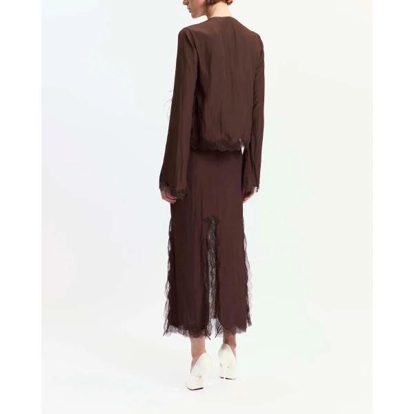 Elevate your elegance in this 16Arlington Skirts from the luxury feather dress edit