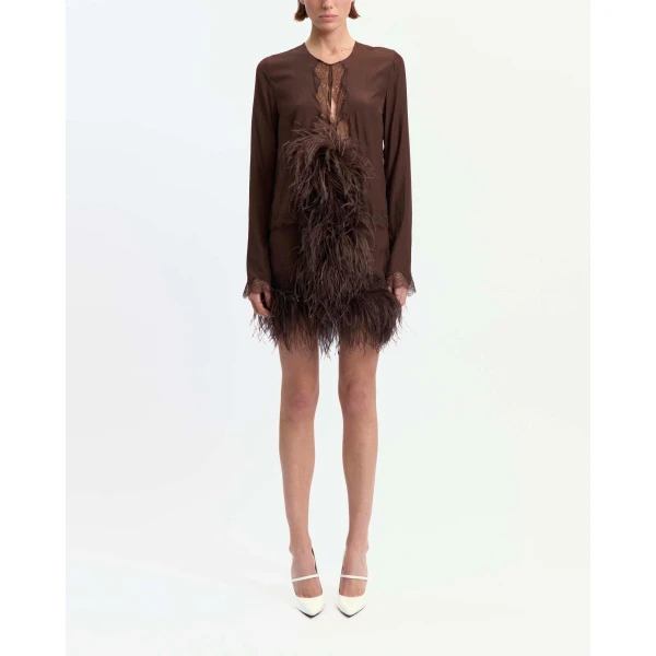 Elevate your elegance in this 16Arlington Skirts from the luxury feather dress edit