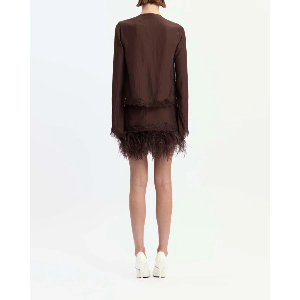 Elevate your elegance in this 16Arlington Skirts from the luxury feather dress edit