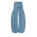 A.W.A.K.E. MODE Denim Jeans With Inserts Indigo Acid Wash - Pants - Conceptual Avant-Garde Fashion at Luxury Shoes 