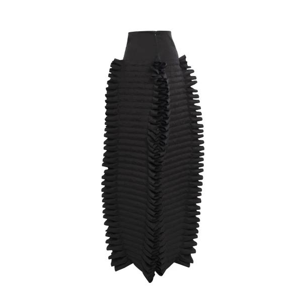A.W.A.K.E. MODE Laminary Skirt Black - Skirts - Conceptual Avant-Garde Fashion at Luxury Shoes 