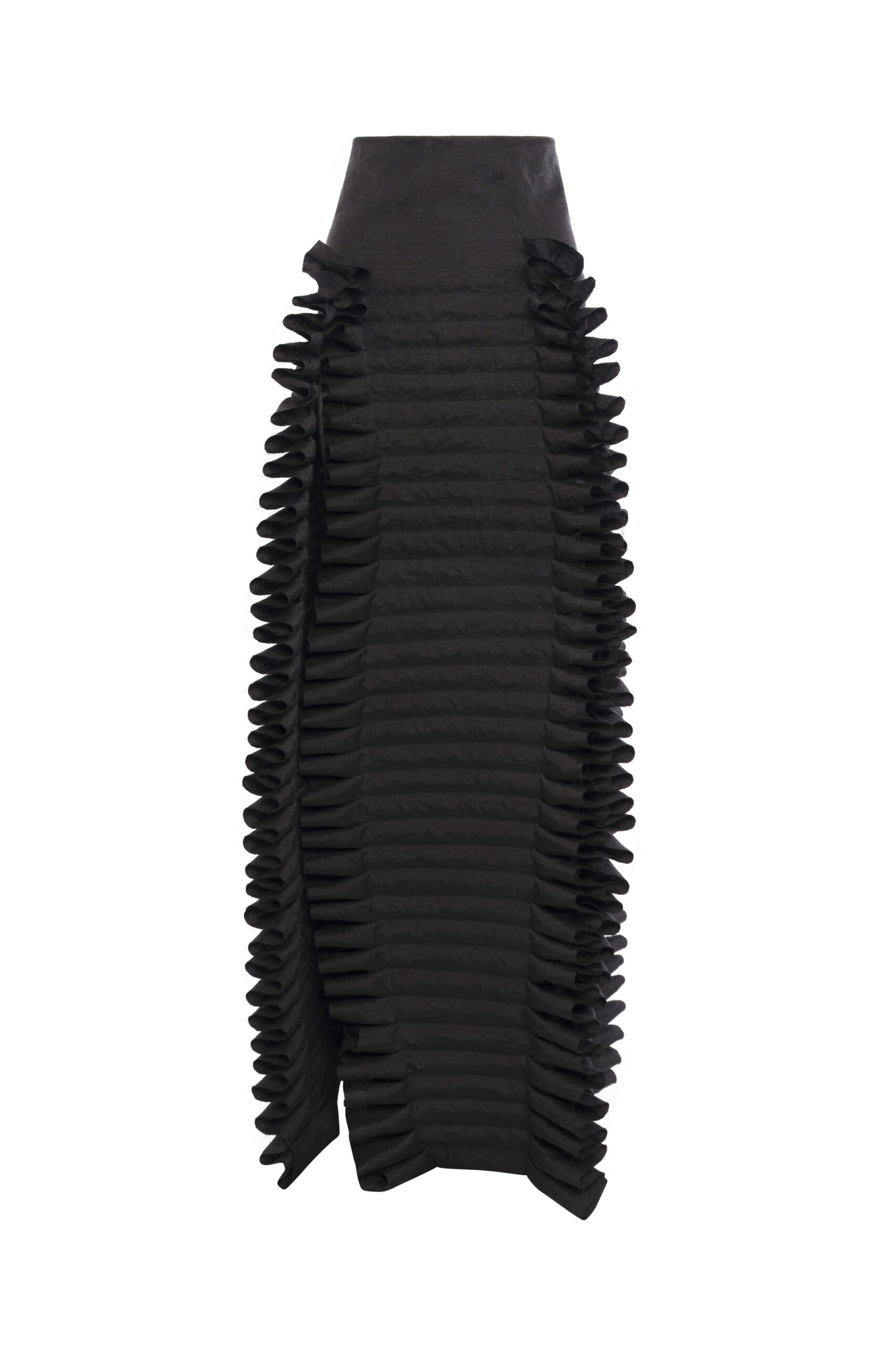 awake mode Skirts A.W.A.K.E. MODE Laminary Skirt Black - Skirts - Conceptual Avant-Garde Fashion at Luxury Shoes