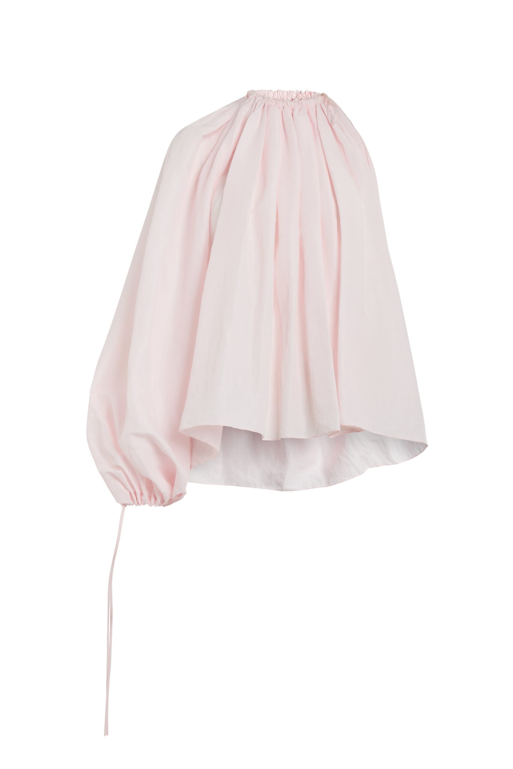 awake mode Tops A.W.A.K.E. MODE One-Sleeve Voluminous Top Pale Pink - Tops - Conceptual Avant-Garde Fashion at Luxury Shoes