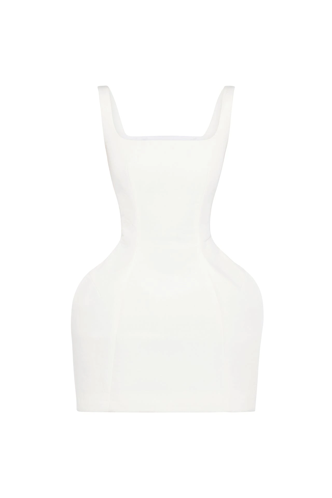awake mode Dresses A.W.A.K.E. MODE Opened Neckline Sculpted Swan Dress White - Dresses - Conceptual Avant-Garde Fashion at Luxury Shoes