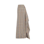 A.W.A.K.E. MODE Side Panel Pencil Skirt Brown Check - Skirts - Conceptual Avant-Garde Fashion at Luxury Shoes 