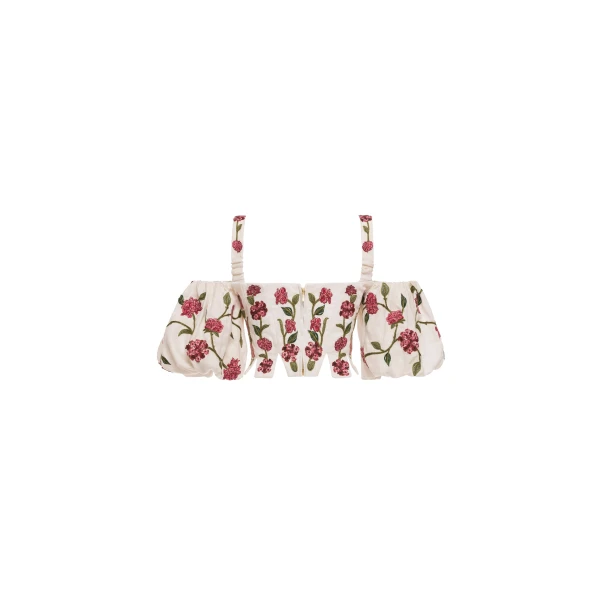 Agua by Agua Bendita Epoca Quebrada Cropped Top - Agua By Agua Bendita Tops - Artisanal Colombian Resort Wear at Luxury Shoes 
