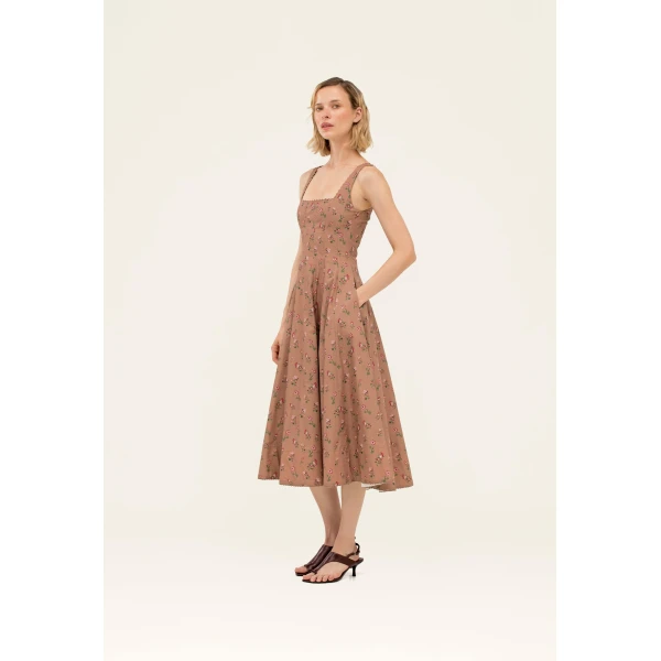 Agua by Agua Bendita Frontera Quebrada Midi Dress - Agua By Agua Bendita Dresses - Artisanal Colombian Resort Wear at Luxury Shoes 