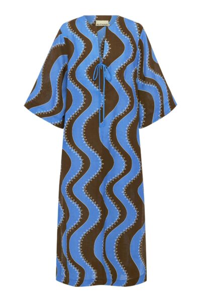 Alemais Frankie Midi Dress  Sustainable Dresses with Alemais print -  Luxury Handbags Australian Designer