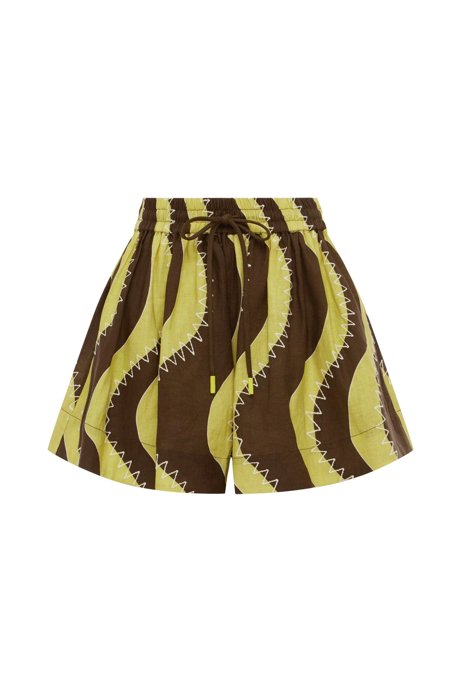 Frankie Short by Alemais - Shorts Alemais Frankie Short Sustainable Shorts with Alemais print - Luxury Handbags Australian Designer
