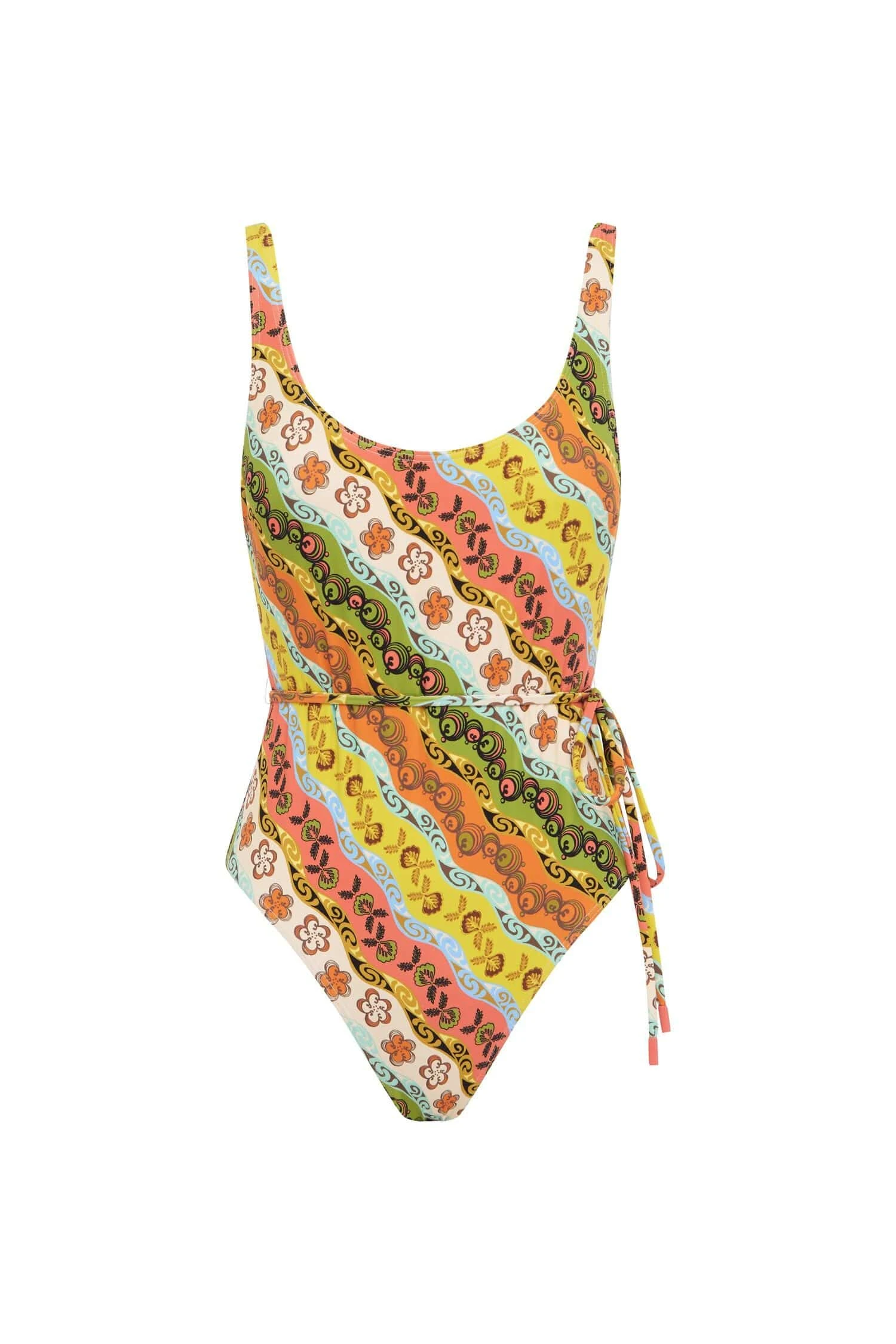 Janine Scoop Neck One Piece by Alemais - Beachwear Alemais Janine Scoop Neck One Piece Sustainable Beachwear with Alemais print - Luxury Handbags Australian Designer