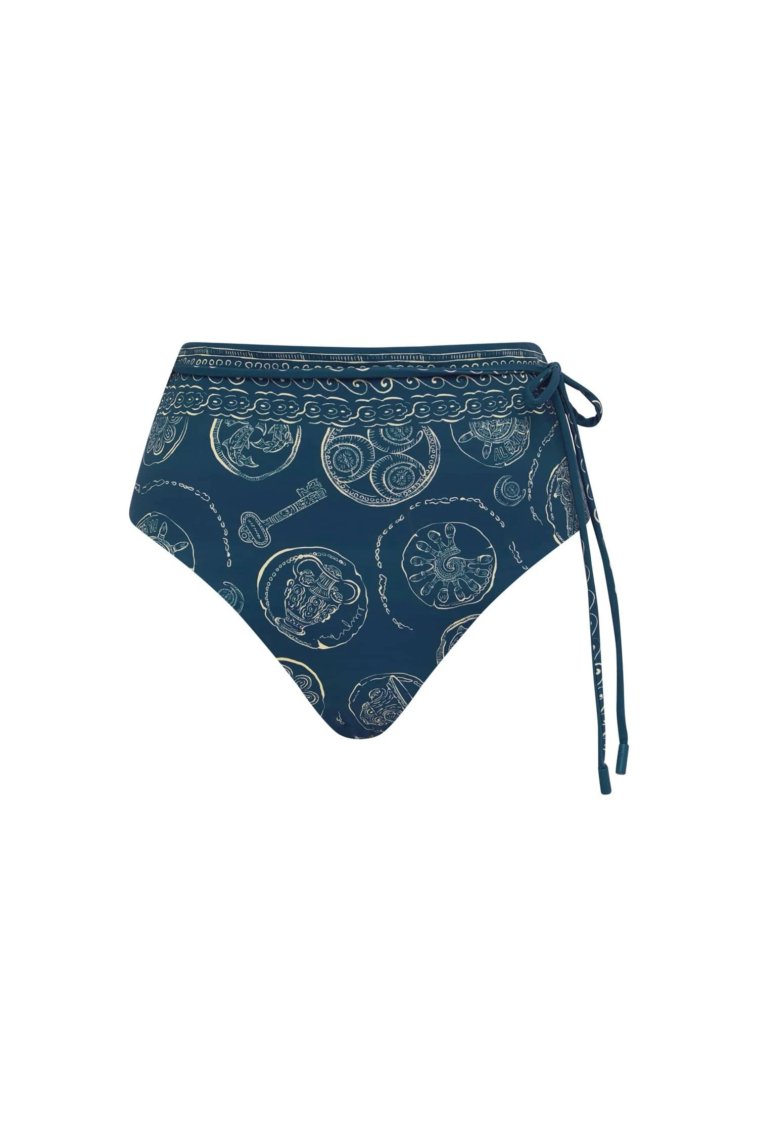 Lucky High Waist Brief by Alemais - Beachwear Alemais Lucky High Waist Brief Sustainable Beachwear with Alemais print - Luxury Handbags Australian Designer