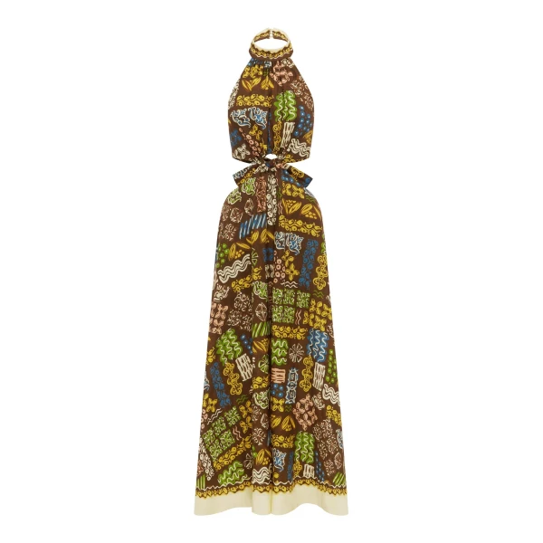 Alemais Minnie Midi Dress  Sustainable Dresses with Alemais print -  Luxury Handbags Australian Designer