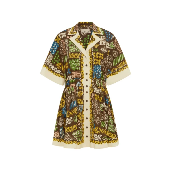 Alemais Minnie Mini Dress  Sustainable Dresses with Alemais print -  Luxury Handbags Australian Designer