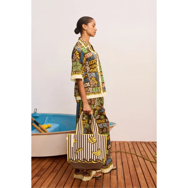 Alemais Minnie Pant  Sustainable Pants with Alemais print -  Luxury Handbags Australian Designer