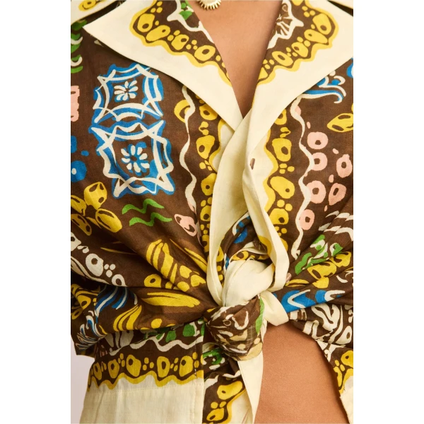 Alemais Minnie Shirt  Sustainable Tops with Alemais print -  Luxury Handbags Australian Designer