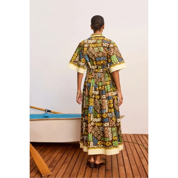 Alemais Minnie Shirtdress  Sustainable Dresses with Alemais print -  Luxury Handbags Australian Designer