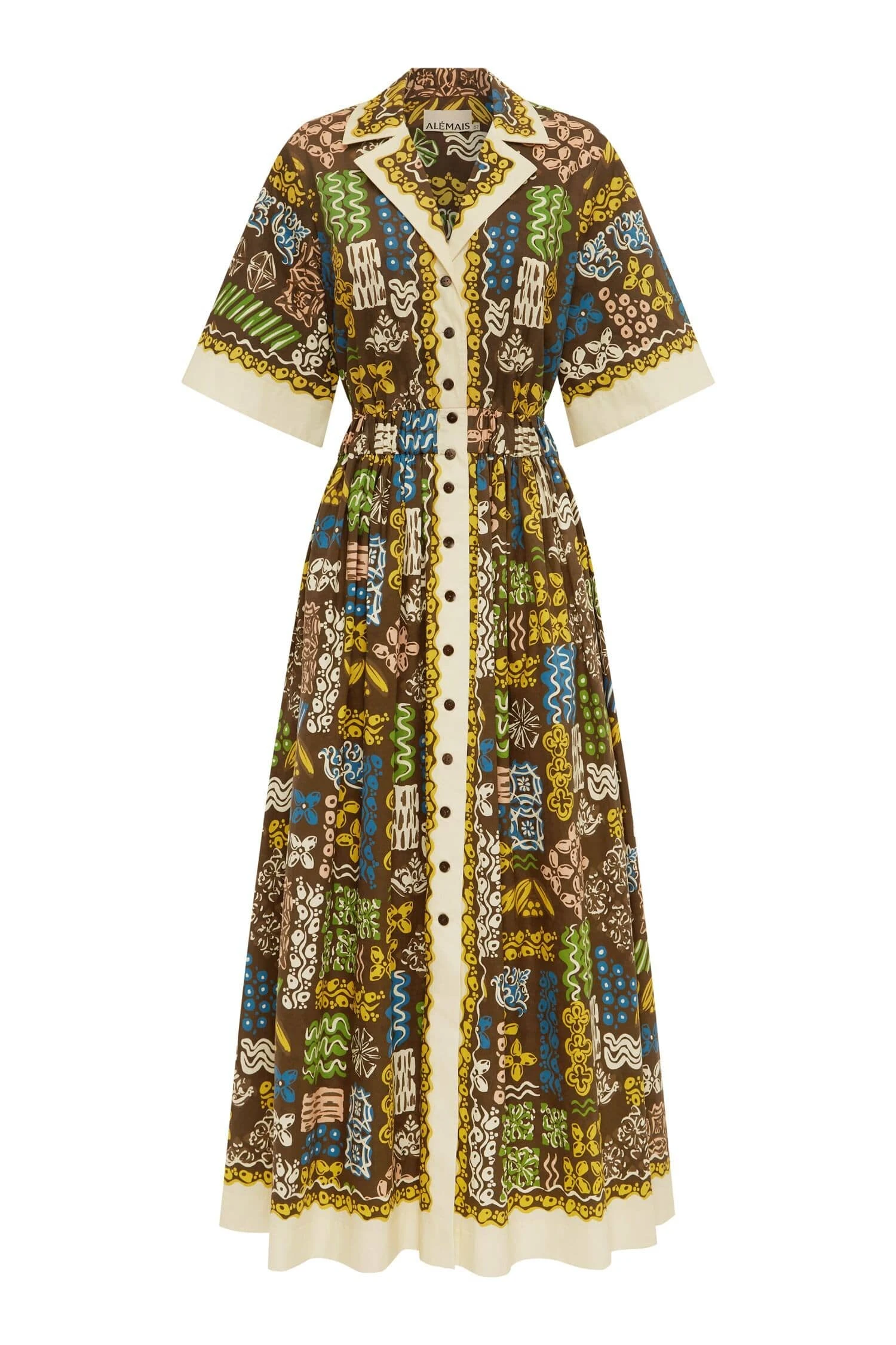 Minnie Shirtdress by Alemais - Dresses Alemais Minnie Shirtdress Sustainable Dresses with Alemais print - Luxury Handbags Australian Designer