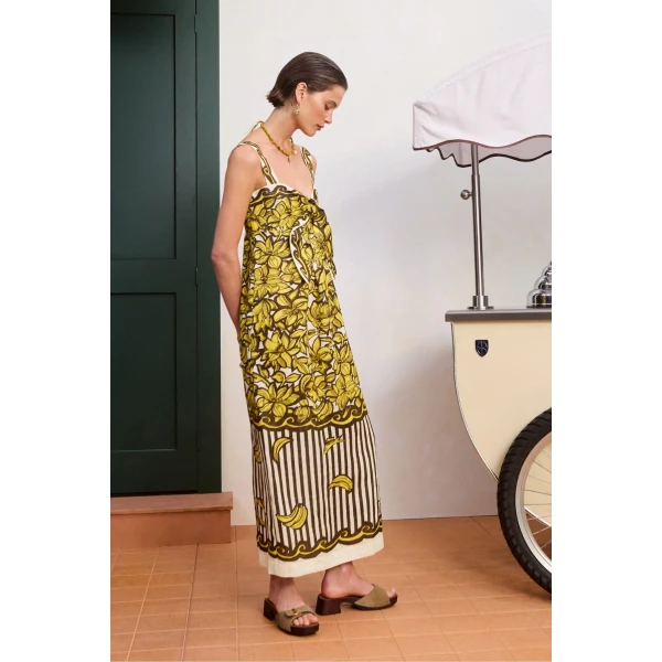 Alemais Mona Midi Dress  Sustainable Dresses with Alemais print -  Luxury Handbags Australian Designer