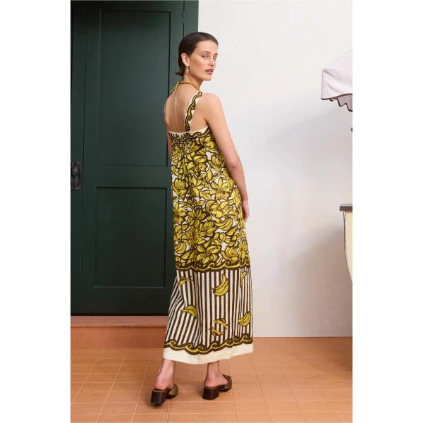 Alemais Mona Midi Dress  Sustainable Dresses with Alemais print -  Luxury Handbags Australian Designer