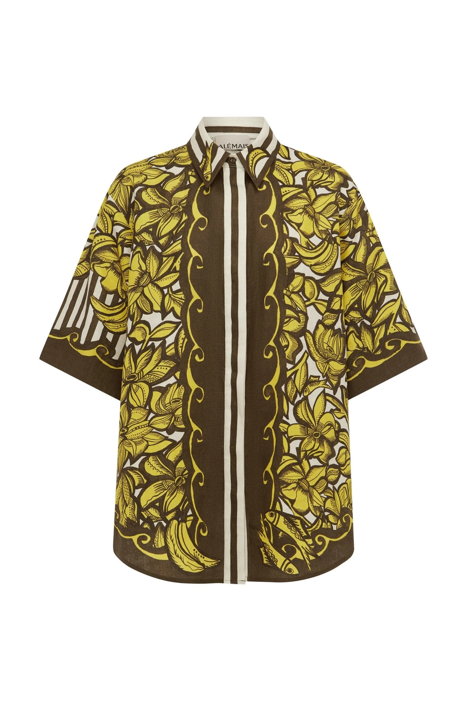 Mona Shirt by Alemais - Tops Alemais Mona Shirt Sustainable Tops with Alemais print - Luxury Handbags Australian Designer