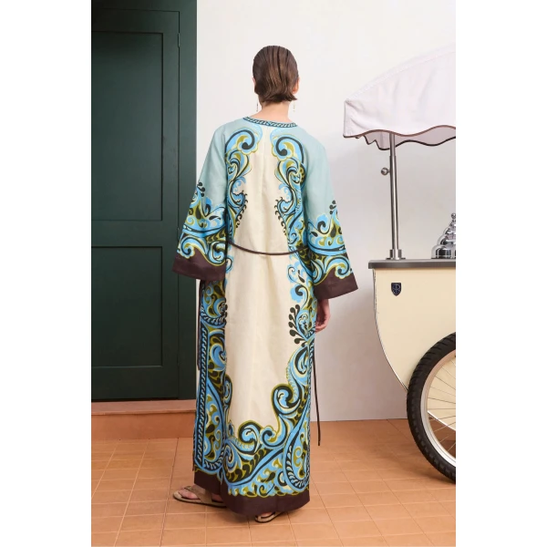 Alemais Natalia Midi Dress  Sustainable Dresses with Alemais print -  Luxury Handbags Australian Designer