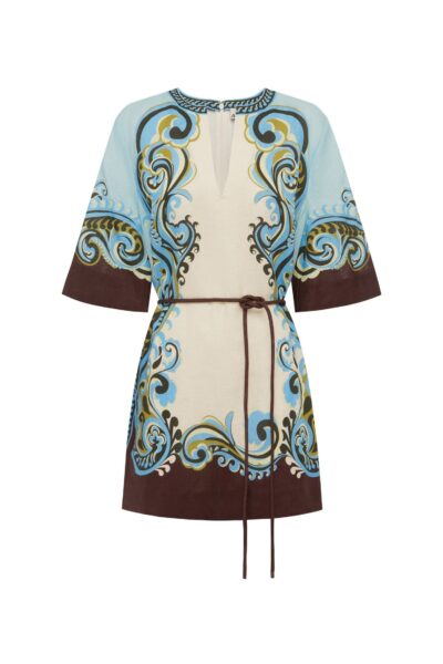Alemais Natalia Mini Dress  Sustainable Dresses with Alemais print -  Luxury Handbags Australian Designer