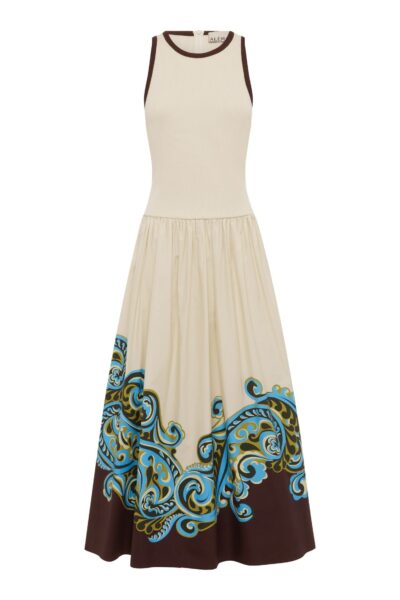 Alemais Natalia Tank Midi Dress  Sustainable Dresses with Alemais print -  Luxury Handbags Australian Designer