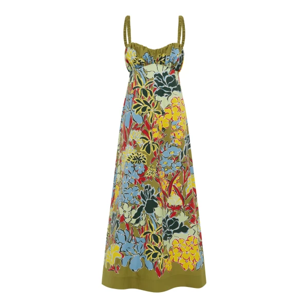Alemais Solstice Midi Dress  Sustainable Dresses with Alemais print -  Luxury Handbags Australian Designer
