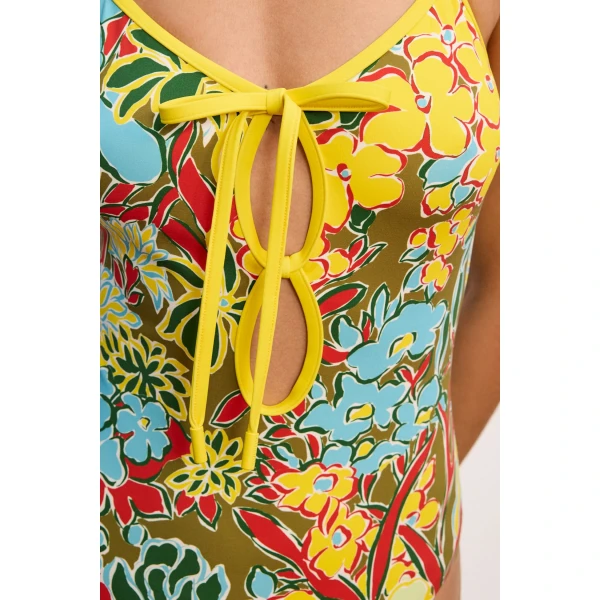 Alemais Solstice One Piece  Sustainable Beachwear with Alemais print -  Luxury Handbags Australian Designer