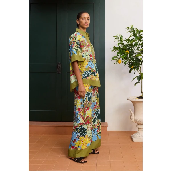Alemais Solstice Pant  Sustainable Pants with Alemais print -  Luxury Handbags Australian Designer