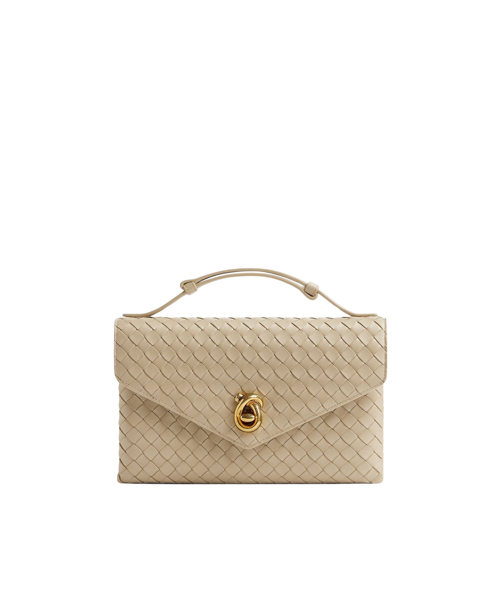 Beige-Womens-Knot-Lock-in-Ecru-coveti43382_nobg Khaite Women's Knot Lock in Ecru - Beige Clutch Bags - The Lotus Tote Bag - Shop at Luxury Shoes