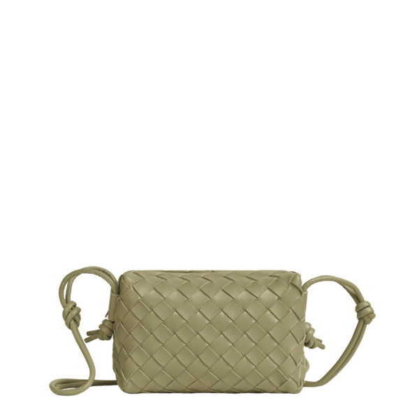Khaite Women's Mini Loop Camera Bag in Travertine - Beige Mini Bags - The Lotus Tote Bag - Shop at Luxury Shoes 