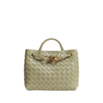 Khaite Women's Small Andiamo in Travertine - Beige Totes & Top-Handle Bags - The Lotus Tote Bag - Shop at Luxury Shoes 