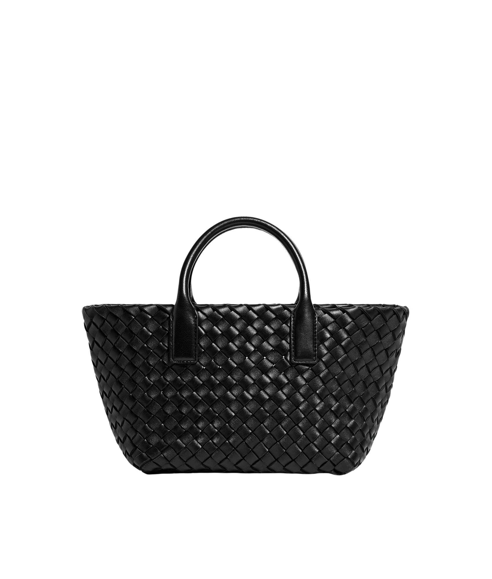 Black-Mini-Cabat-in-Black-coveti29343_nobg Khaite Mini Cabat in Black - Black Mini Bags - The Lotus Tote Bag - Shop at Luxury Shoes
