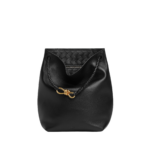 Khaite Women's Andiamo Bucket in Black - Black Bucket Bags - The Lotus Tote Bag - Shop at Luxury Shoes 