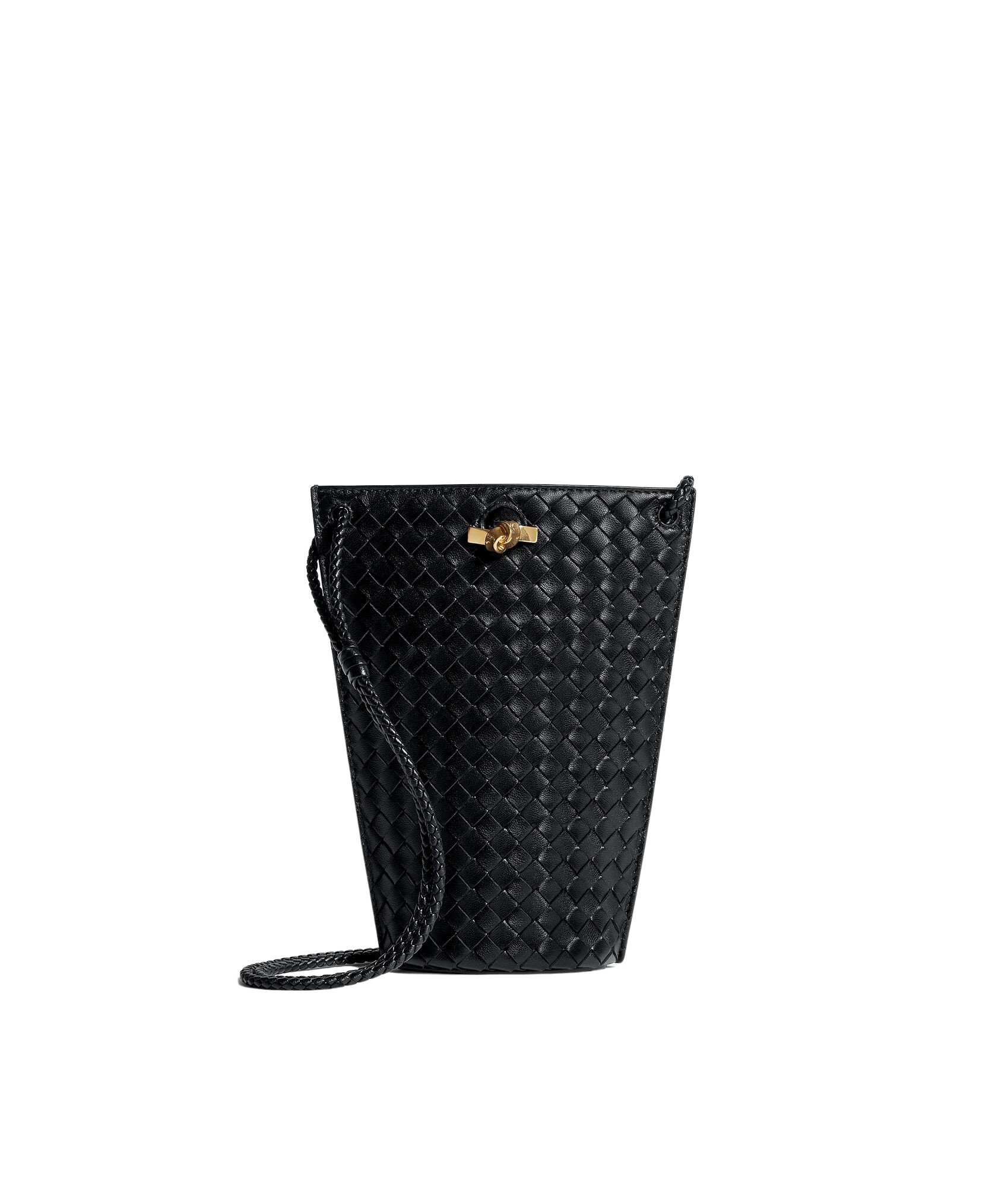 Black-Womens-Bacio-Phone-Bucket-in-Black-coveti50030_nobg Khaite Women's Bacio Phone Bucket in Black - Black Bucket Bags - The Lotus Tote Bag - Shop at Luxury Shoes