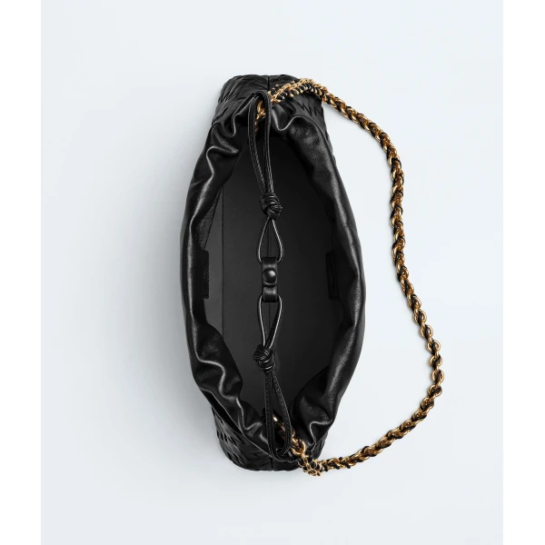Khaite Women's Dustbag Notte in Black - Black Shoulder & Crossbody Bags - The Lotus Tote Bag - Shop at Luxury Shoes 