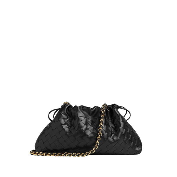 Khaite Women's Dustbag Notte in Black - Black Shoulder & Crossbody Bags - The Lotus Tote Bag - Shop at Luxury Shoes 