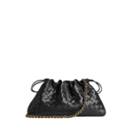 Khaite Women's Dustbag Notte in Black - Black Shoulder & Crossbody Bags - The Lotus Tote Bag - Shop at Luxury Shoes 