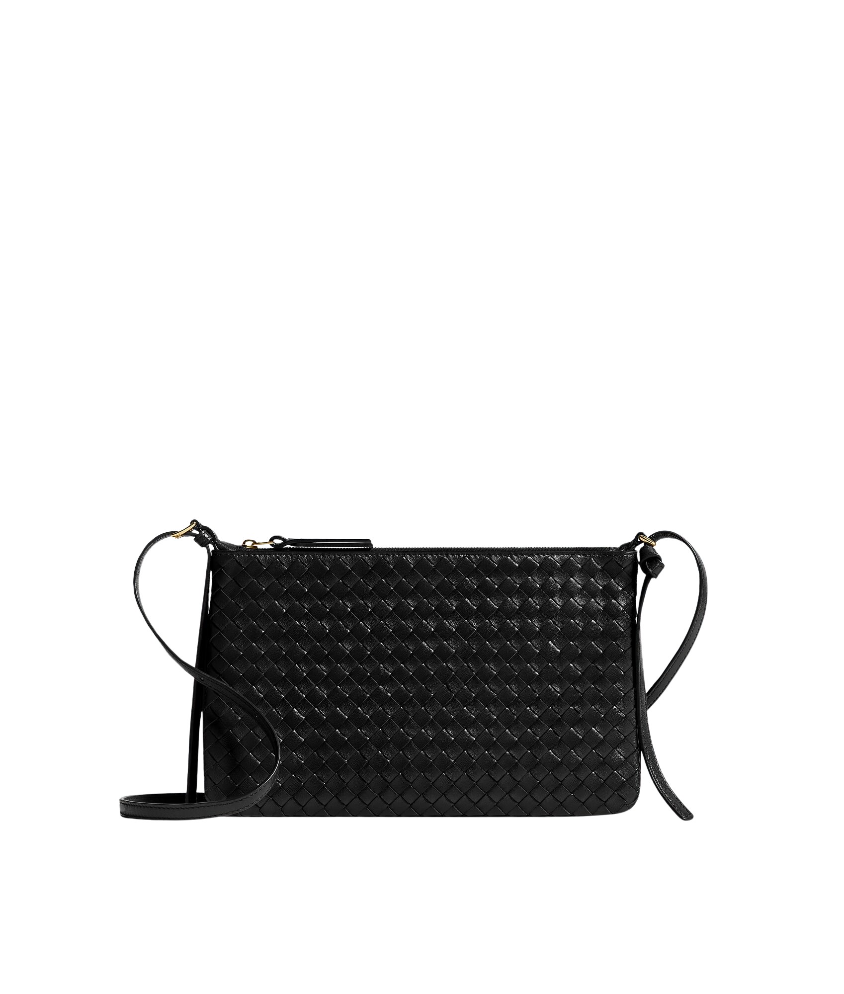 Black-Womens-Intrecciato-Piccolo-Medium-Pouch-in-Black-coveti68524_nobg Khaite Women's Intrecciato Piccolo Medium Pouch in Black - Black Clutch Bags - The Lotus Tote Bag - Shop at Luxury Shoes