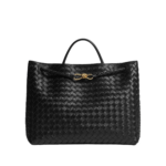 Khaite Women's Large Andiamo in Black - Black Totes & Top-Handle Bags - The Lotus Tote Bag - Shop at Luxury Shoes 