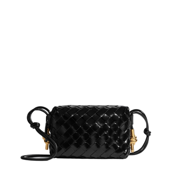 Khaite Women's Mini Loop Metal Knots in Black - Black Mini Bags - The Lotus Tote Bag - Shop at Luxury Shoes 