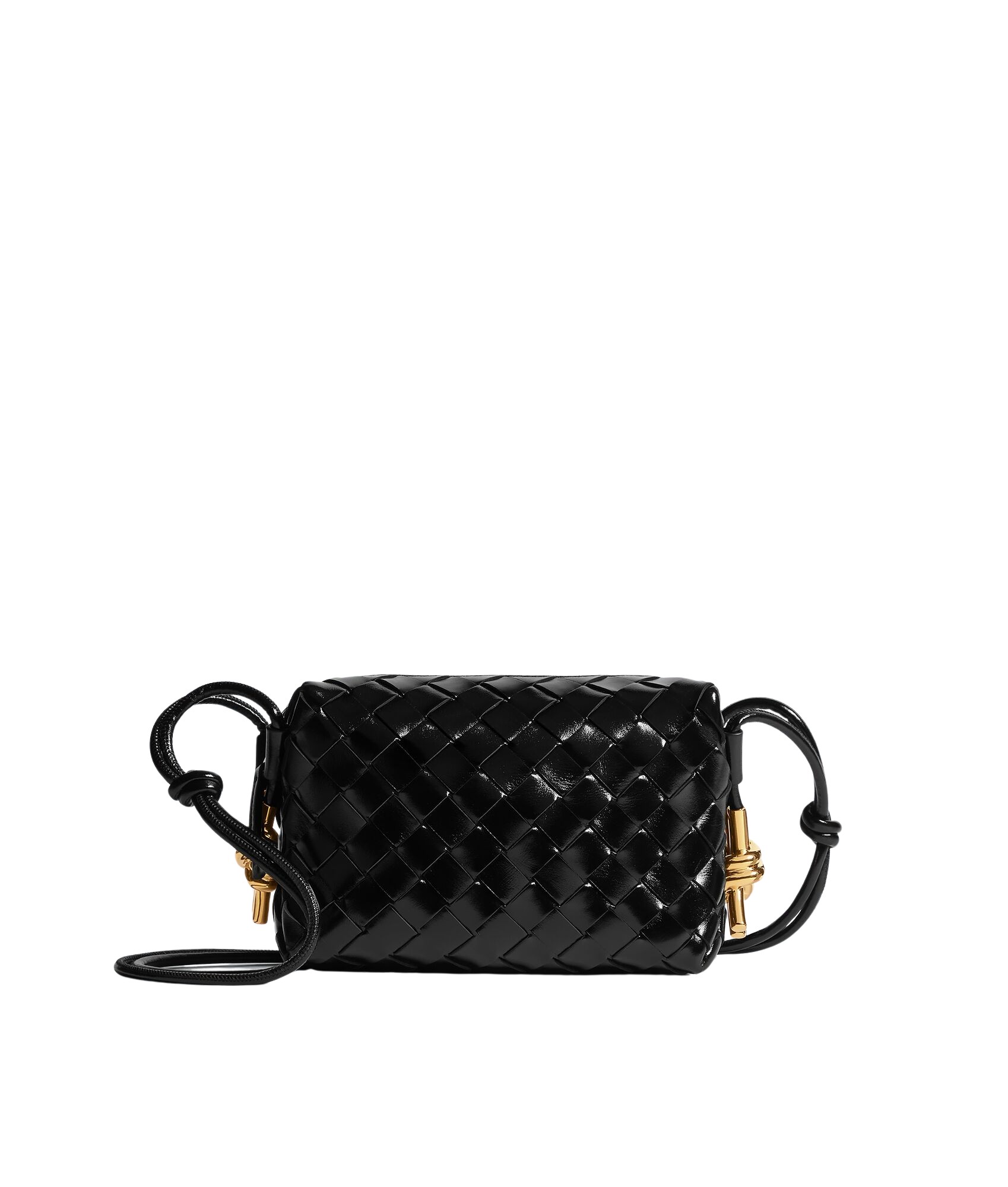 Black-Womens-Mini-Loop-Metal-Knots-in-Black-coveti80418_nobg Khaite Women's Mini Loop Metal Knots in Black - Black Mini Bags - The Lotus Tote Bag - Shop at Luxury Shoes