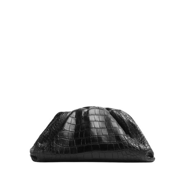 Khaite Women's Pouch in Black - Black Clutch Bags - The Lotus Tote Bag - Shop at Luxury Shoes 