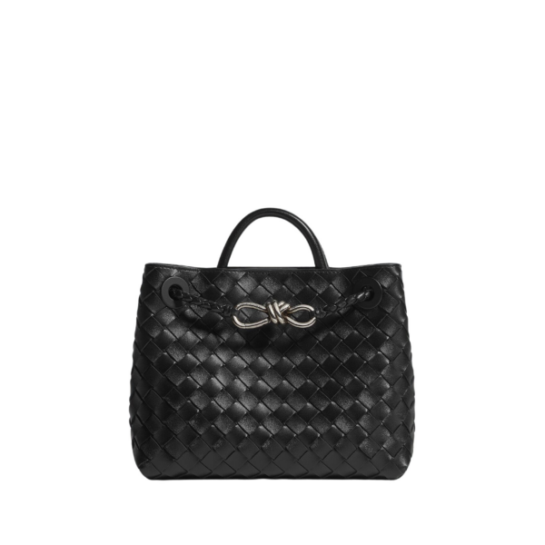 Khaite Women's Small Andiamo in Black - Black Totes & Top-Handle Bags - The Lotus Tote Bag - Shop at Luxury Shoes 