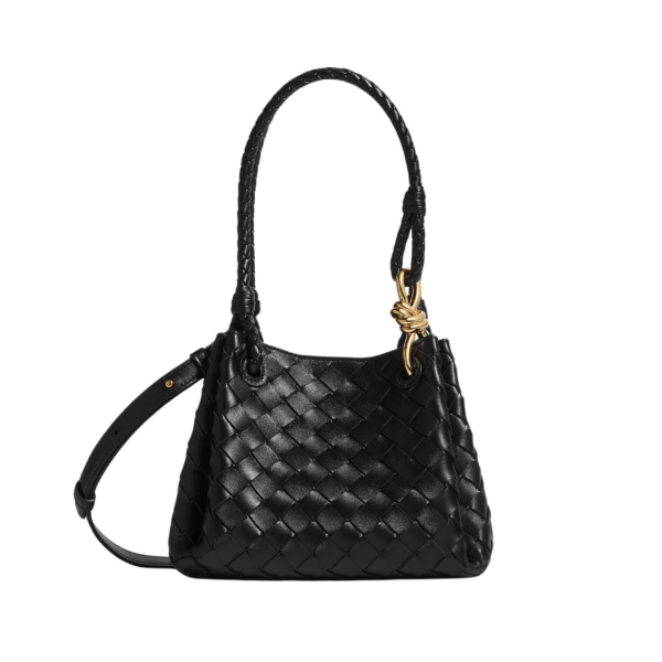 Khaite Women's Small Parachute in Black - Black Shoulder & Crossbody Bags - The Lotus Tote Bag - Shop at Luxury Shoes 