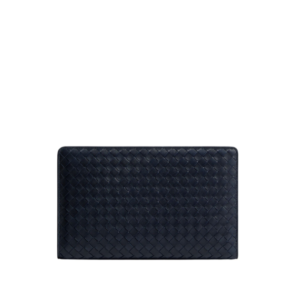 Khaite Women's Agenda Clutch in Midnight - Blue Clutch Bags - The Lotus Tote Bag - Shop at Luxury Shoes 