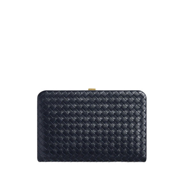 Khaite Women's Mezzanotte Clutch in Midnight - Blue Clutch Bags - The Lotus Tote Bag - Shop at Luxury Shoes 