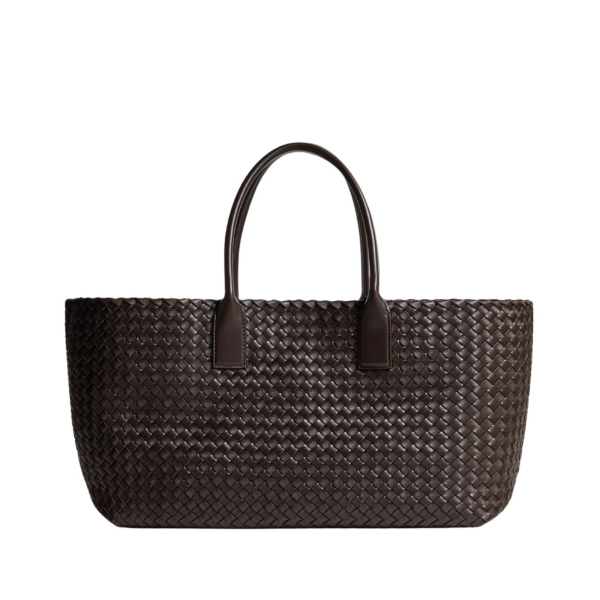 Khaite Cabat in Fondant - Brown Totes & Top-Handle Bags - The Lotus Tote Bag - Shop at Luxury Shoes 